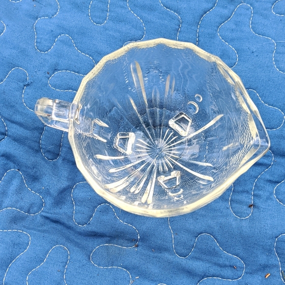 Antique glass pebbled creamer - Picture 2 of 5